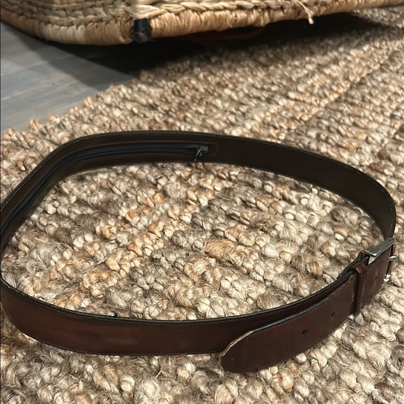 L’ Aiglon “Marcello” Brown Leather Belt Size 32/80 - Picture 1 of 7